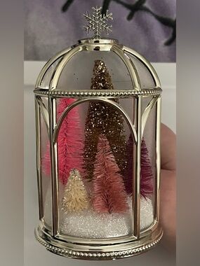 Bath & Body Works Silver Dome with Colored Bottle Brush Trees Fragrance Plug-In
